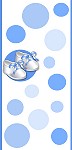 <h3>Blue Satin Booties Mini Wrapper </h3>