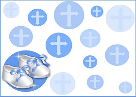 Christening Shoes (blue)