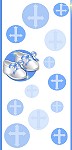 <h3>Christening Shoes (blue) Mini Wrapper </h3>