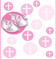 <h3>Christening Shoes (pink) Candy Wrapper </h3>