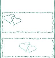 <h3>Teal Hearts Candy Wrapper </h3>