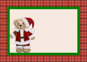 <h3>Santa Teddy Invitation </h3>