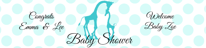 Giraffe Baby Shower Water Bottle Label Template