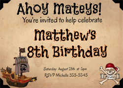 Pirate Birthday Invitation Creator