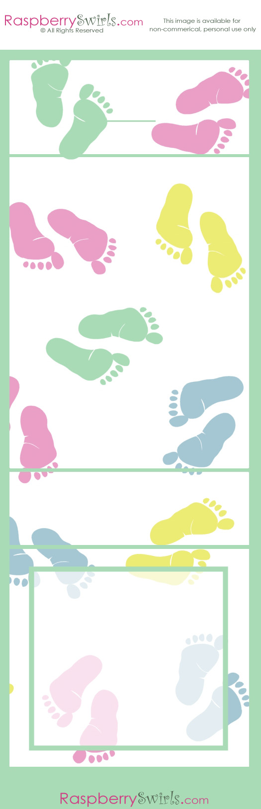 Free Baby Feet Printable Candy Wrappers, Invitations and more ...