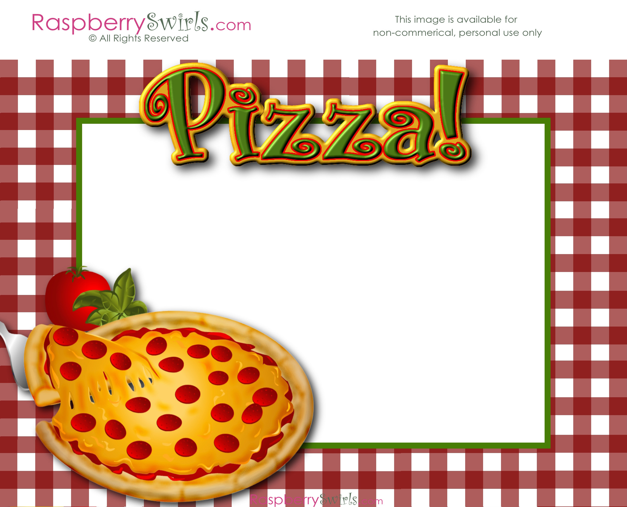 Free Pizza Party Printable Candy Wrappers, Invitations and more