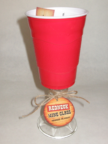 Red Solo Cup Wine Glass Set of 2 Party Fun Glasses BigMouth Inc Redneck Wine 