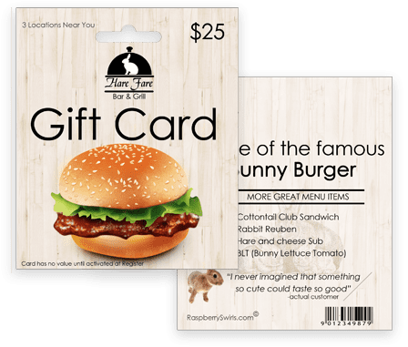 Hamburger / Sandwich - Custom Loyalty Card Hole Punch