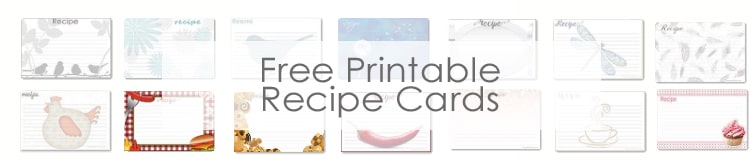 Free printable recipe cards