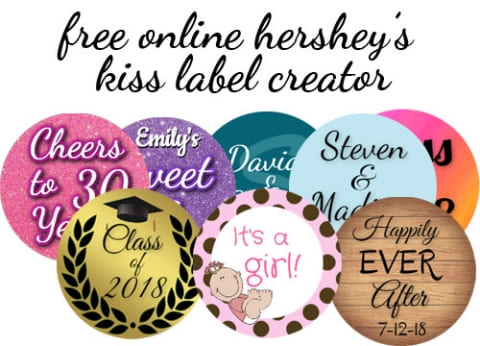 hershey kiss label template